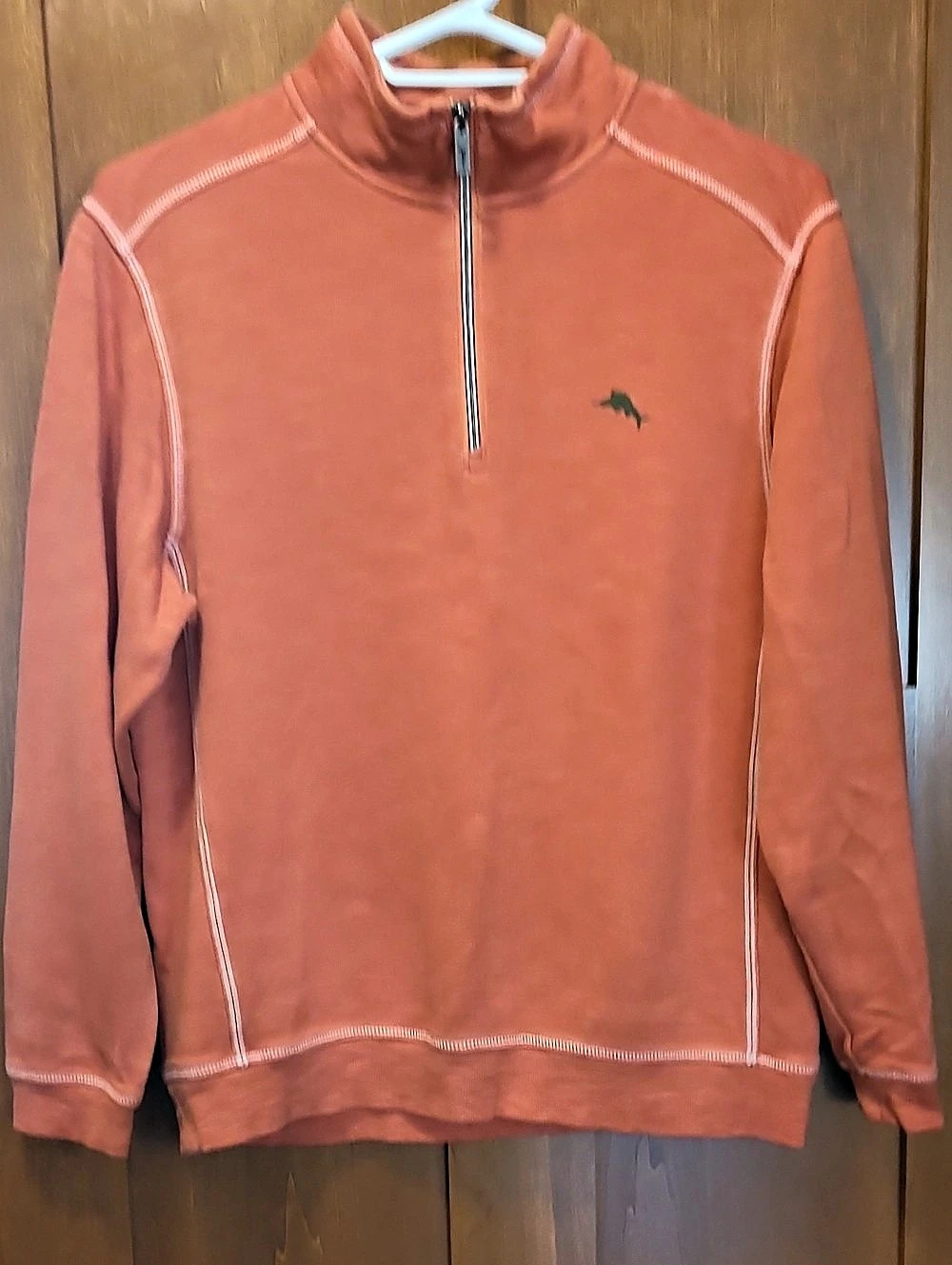 Tommy Bahama Tobago Bay Half-Zip Pullover Orange Large